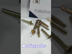 황색 진크 접착 천장 안커 볼트 탄소 강철 등급 4.8 6x40mm 6x60mm