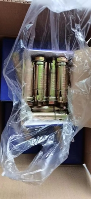 고정 앵커 볼트 세 개 또는 네 개의 PC와 함께 느슨한 볼트 방패 앵커 노란색 주황 접착 벽 고정 볼트