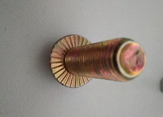 헥사곤 플랜지 헤드 금속 볼트 및 견과류 노란색 4.8 차원 탄소 강철 DIN