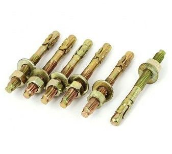 쐐기 M12x100 관통 볼트 앵커 분명한 탄소강