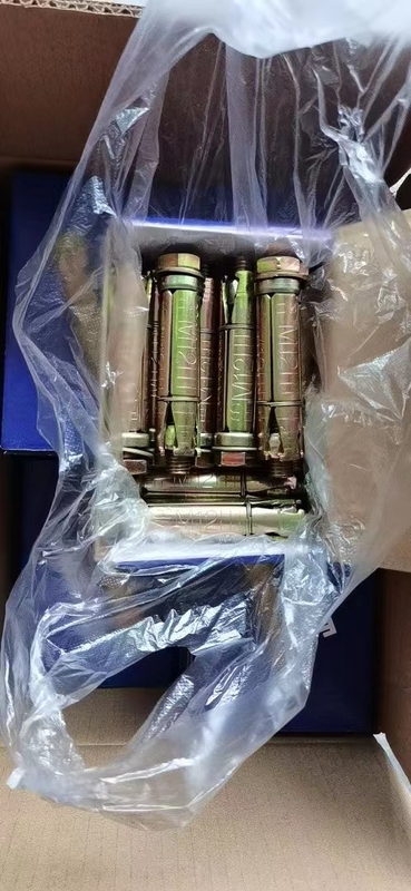 고정 앵커 볼트 세 개 또는 네 개의 PC와 함께 느슨한 볼트 방패 앵커 노란색 주황 접착 벽 고정 볼트